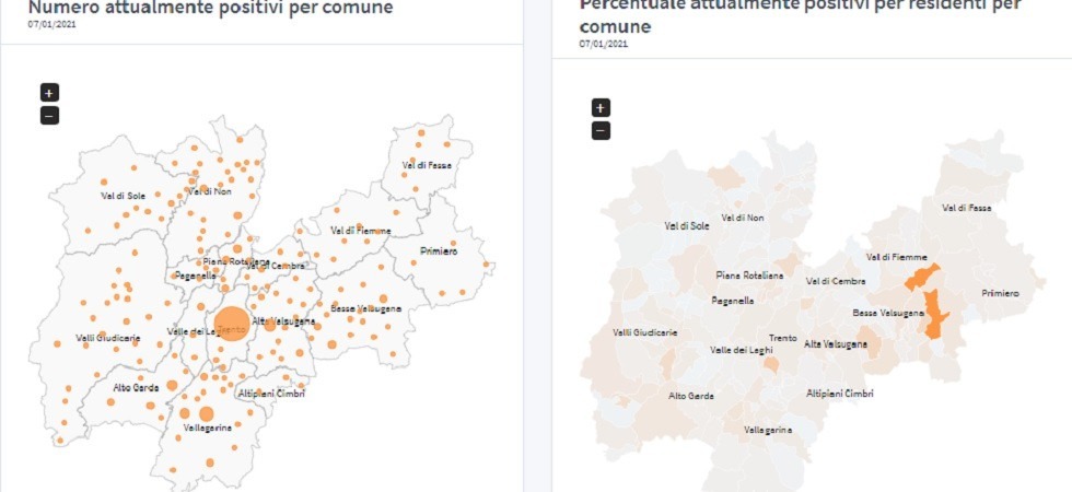 Coronavirus in Trentino, 13 a Mezzocorona e 6 positivi a Terre d'Adige